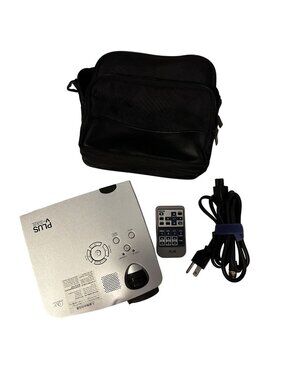 PLUS V-332 Portable DLP Projector XGA 1200 Lumens Case Remote Business